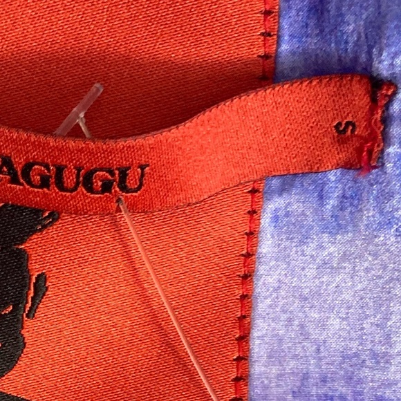 Thebe Magugu Checked Satin Maxi Dress Lavender with logo Fabric Belt - Picture 8 of 11